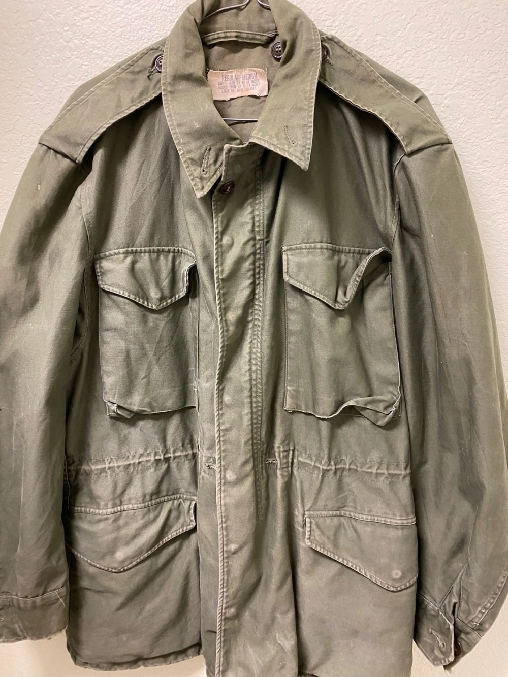 US Army Field Jacket OG-107 m-51 Cold Weather Coat  Military Size Medium Korea